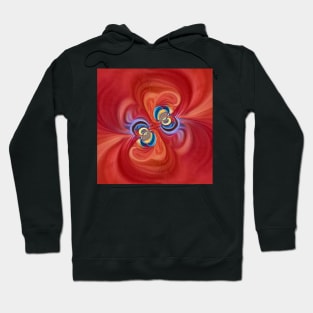 shades of scarlet yellow and red twisting cyclone style design Hoodie